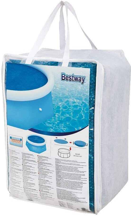 Bestway Flowclear™ Solarabdeckplane, Ø 210 cm, für runde 244 cm Fast Set™ Pools, blau