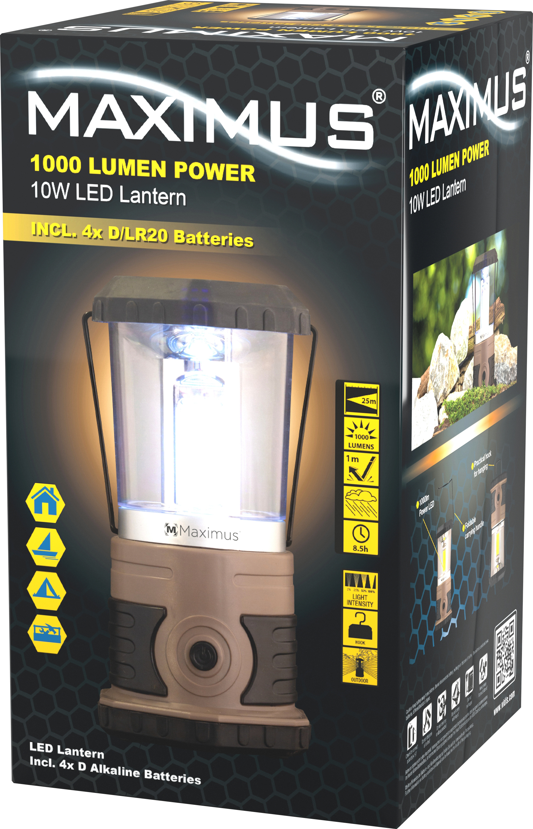 Camping Lampe 1000 Lumen Power 10 W LED Laterne Licht dimmbar-wetterfest-Outdoor