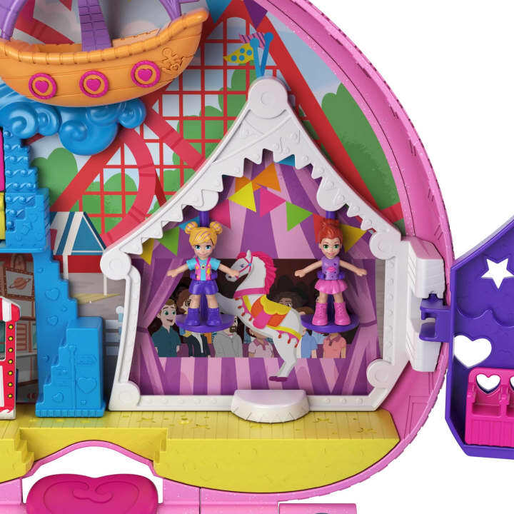 Polly Pocket „Klein - ganz groß“ Freizeitpark mit Rucksack und 2 Puppen (GKL60)