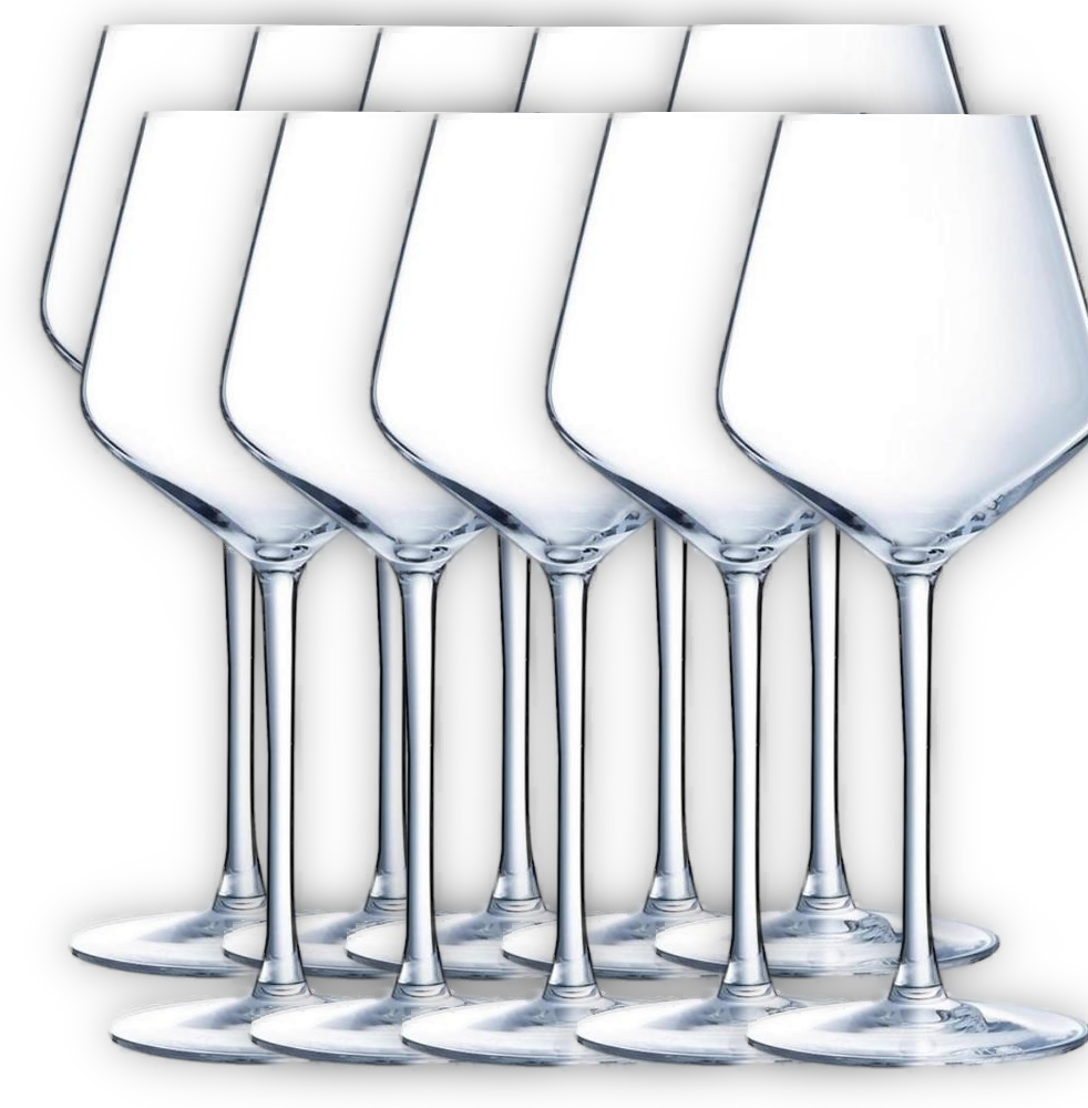 Weißeinglas, Kristallglas, 10 Gläser