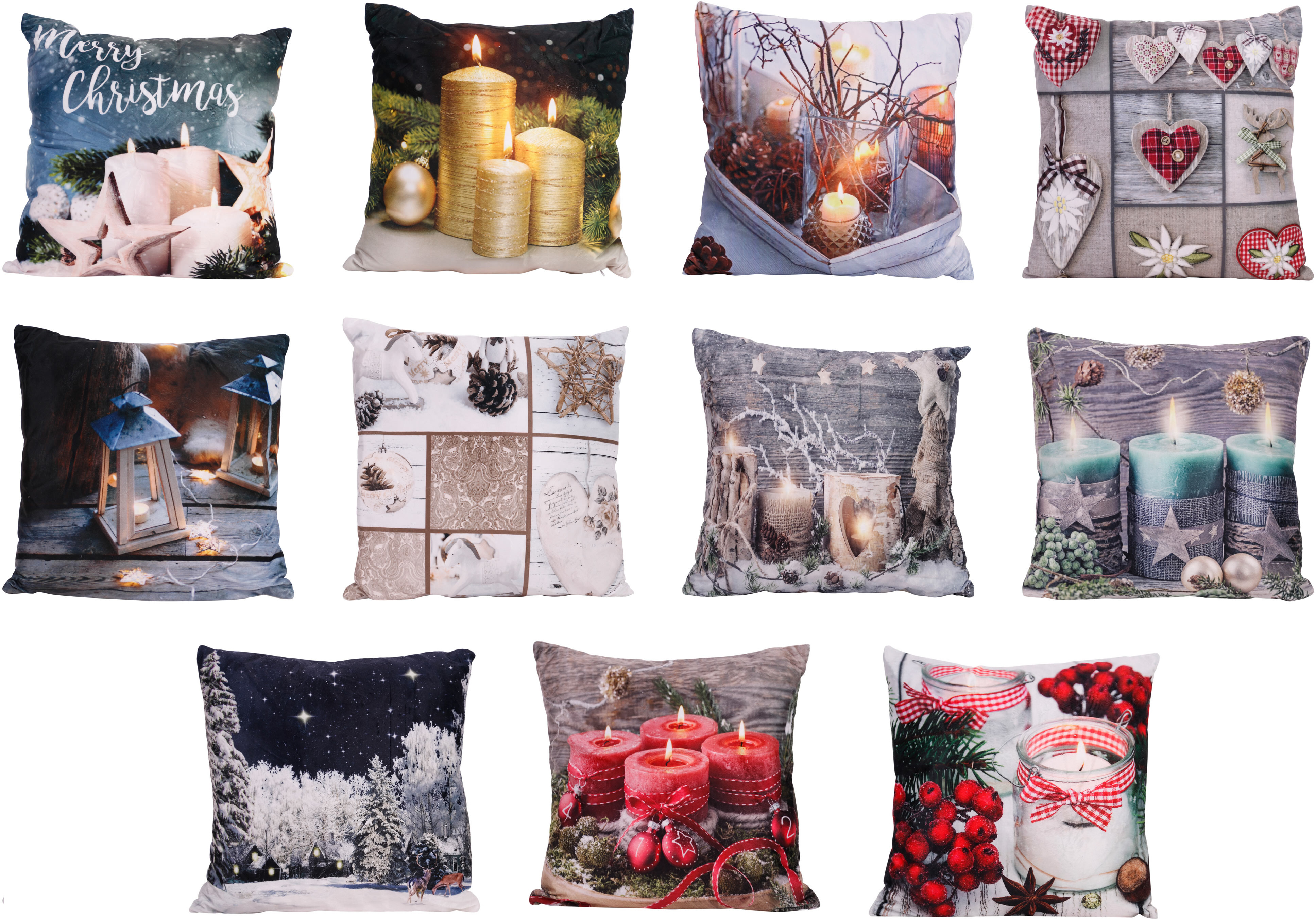 Style Dekokissen Weihnachten 40 X 40 cm MIT LED+Timer