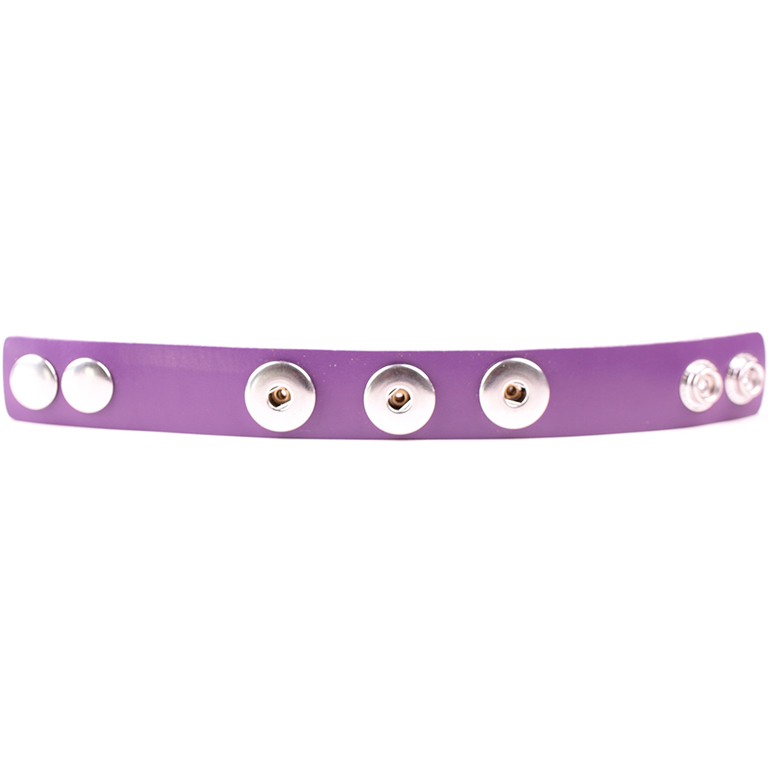 Chunk Click Armband Leder lila