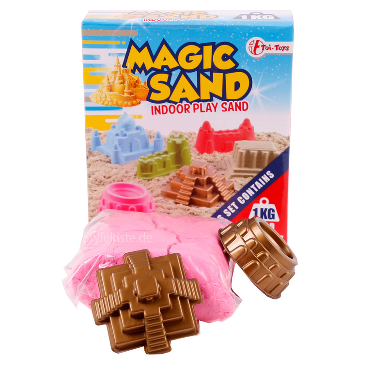 Magic Sand IndoorPlay Sand Kinetischen Sand pink 1000 gr & 2 Formen