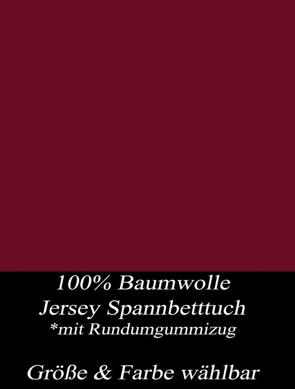 Linen & Home  Jersey Spannbettlaken 200 X 220 cm brombeer Spannbetttücher Wasserbetten& Boxspringbetten