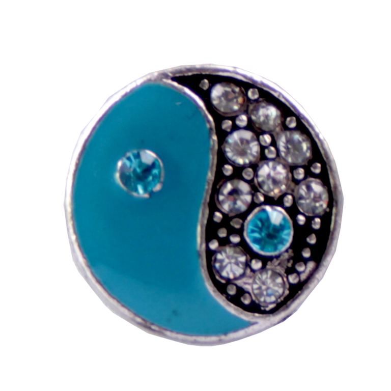Chunk Beads Yin & Yan Spirituell in blau schwarz mit kleinen Glassteinen