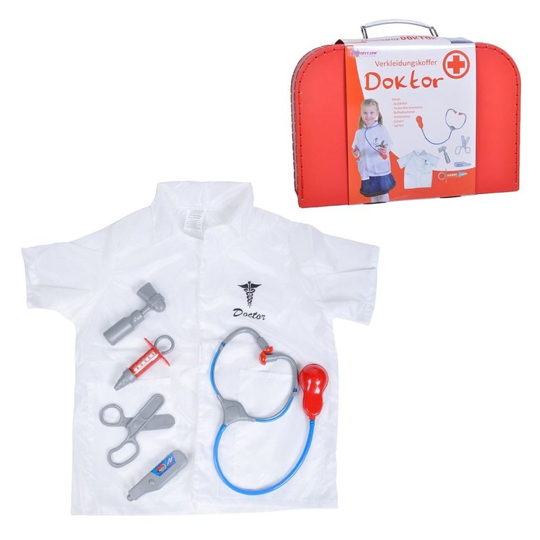 Knorrtoys F15420 - Verkleidungskoffer Doctor - 6-teilig