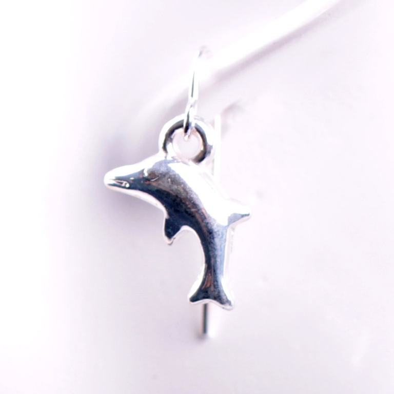 Kette mit Delphinanhänger in türkis und passende Ohrringe