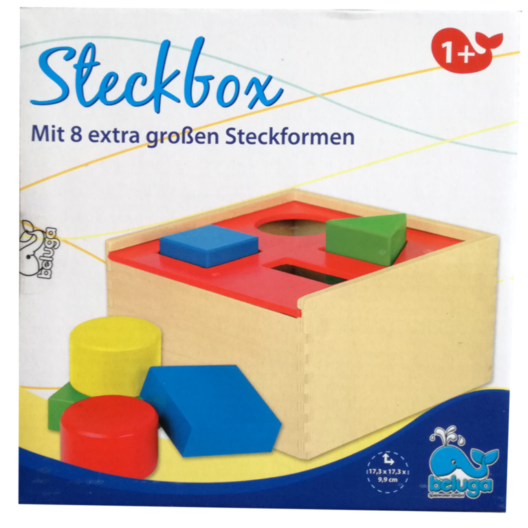 Beluga Holz Steckbox mit acht verschiedenen Steckformen