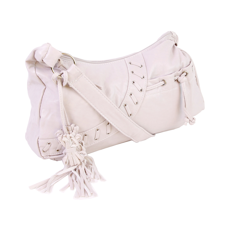 Alessandro Damenhandtasche in Beige mit Applikationen