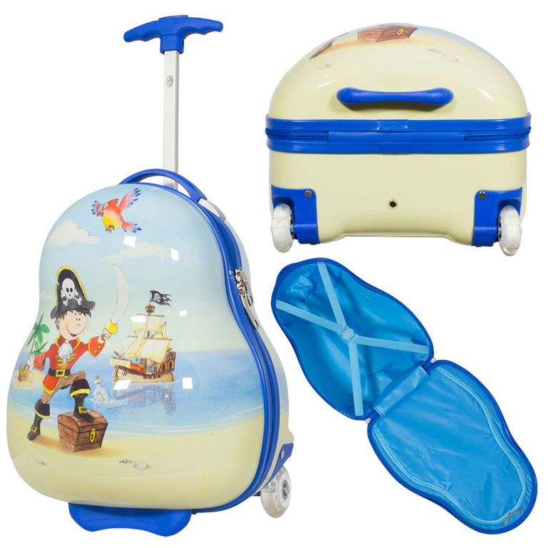 Kinder Kofferset 2tlg Motiv Pirat - Kinder Reiseset Blau