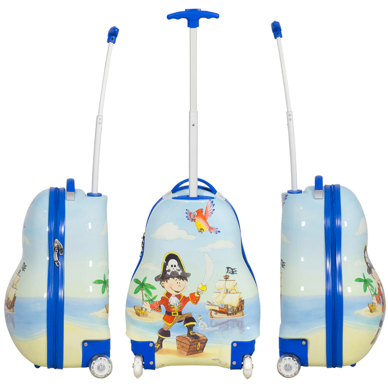 Kinder Kofferset 2tlg Motiv Pirat - Kinder Reiseset Blau