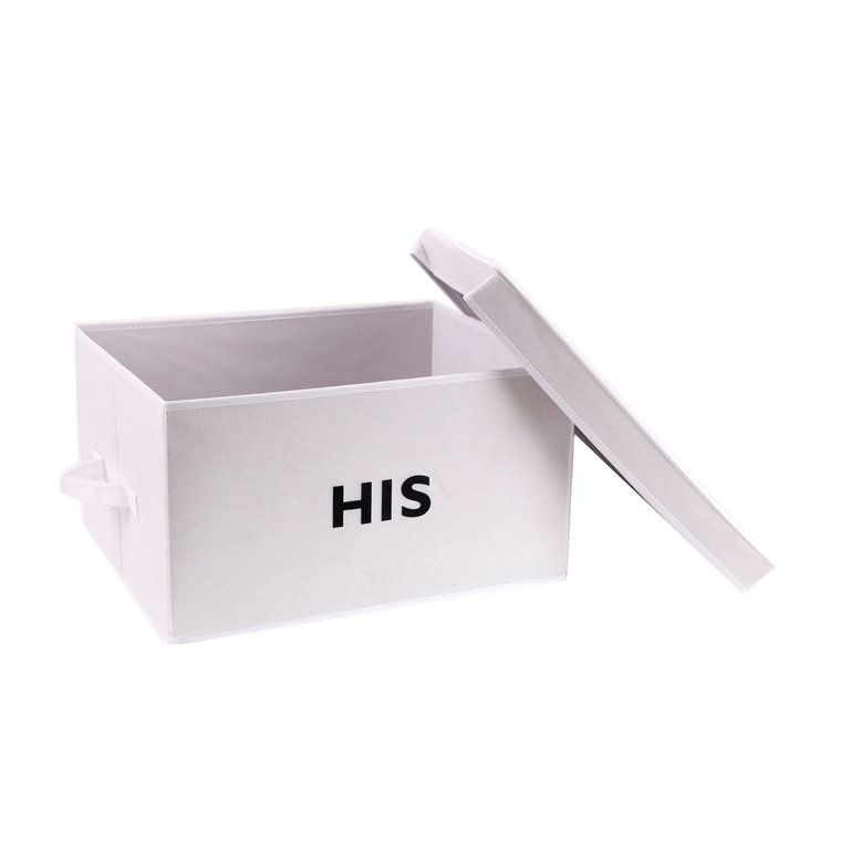 Aufbewahrungsbox HIS mit Deckel 45x35x25 cm in Weiß