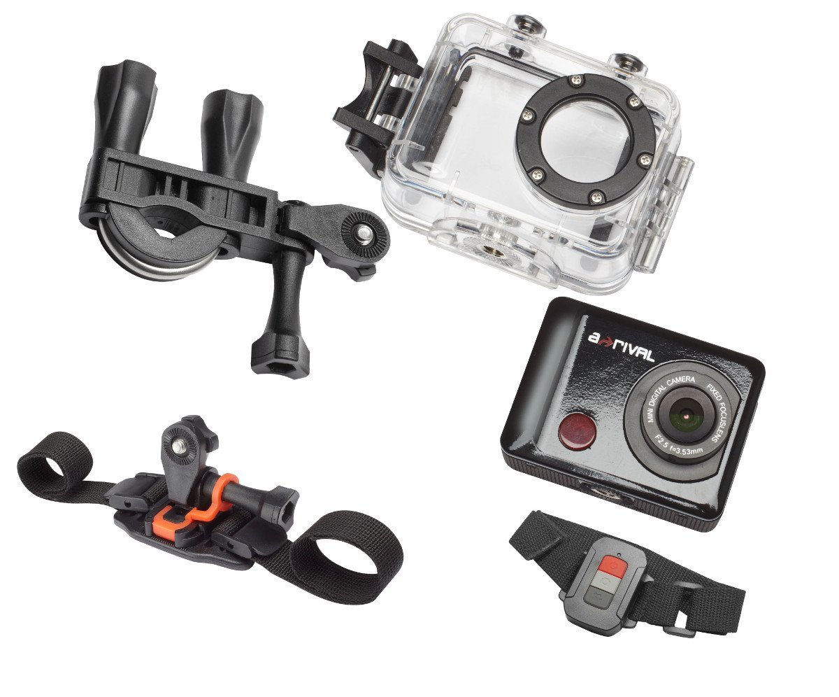 a-rival Action Cam 'aQtion Cam RC' AQN6R - Full HD Kamera mit Fernbedienung, 5 Megapixel, 2 Zoll TFT, USB 2.0, Mikrofon, wasserd