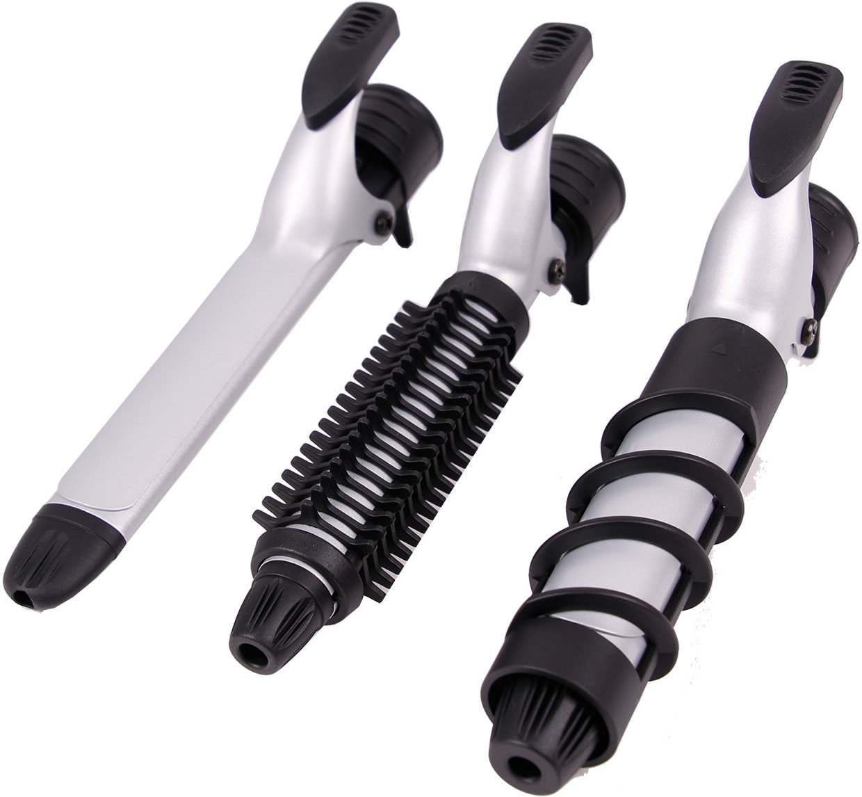 MEDION MD 16619 Elektrisches 4-in-1 Haar Styling Set bestehend aus Haarglätter, Lockenstab, Volumenbürste, Keramikbeschichtung, 