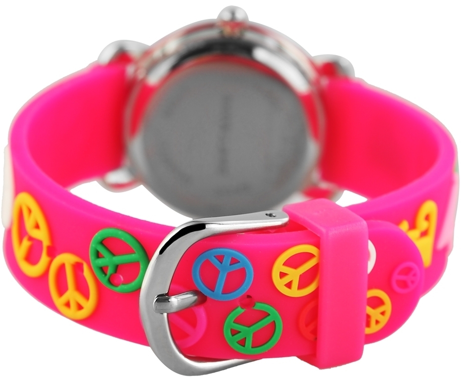 Excellanc Unisex-Armbanduhr Analog Quarz Kautschuk Pink