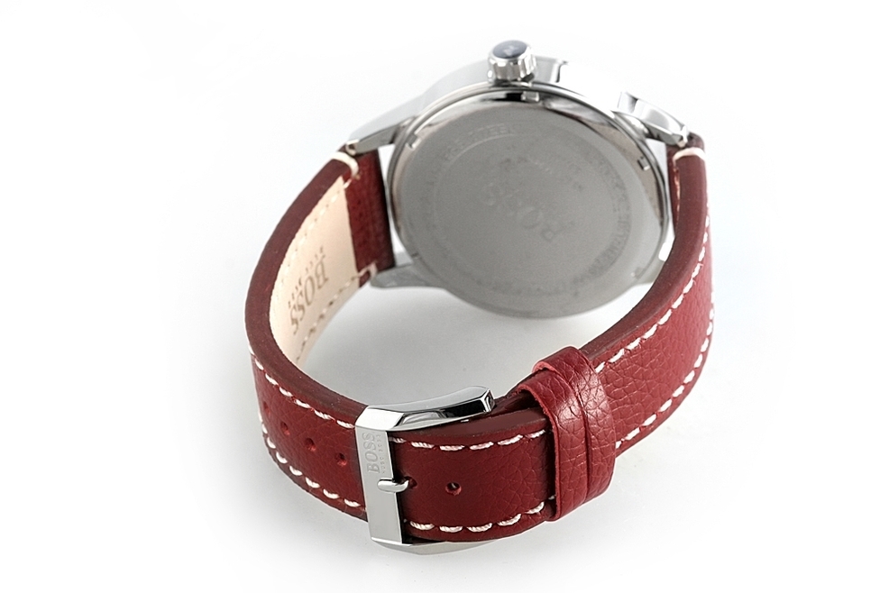 Hugo Boss Herren-Armbanduhr XL Analog Quarz Leder 1512723