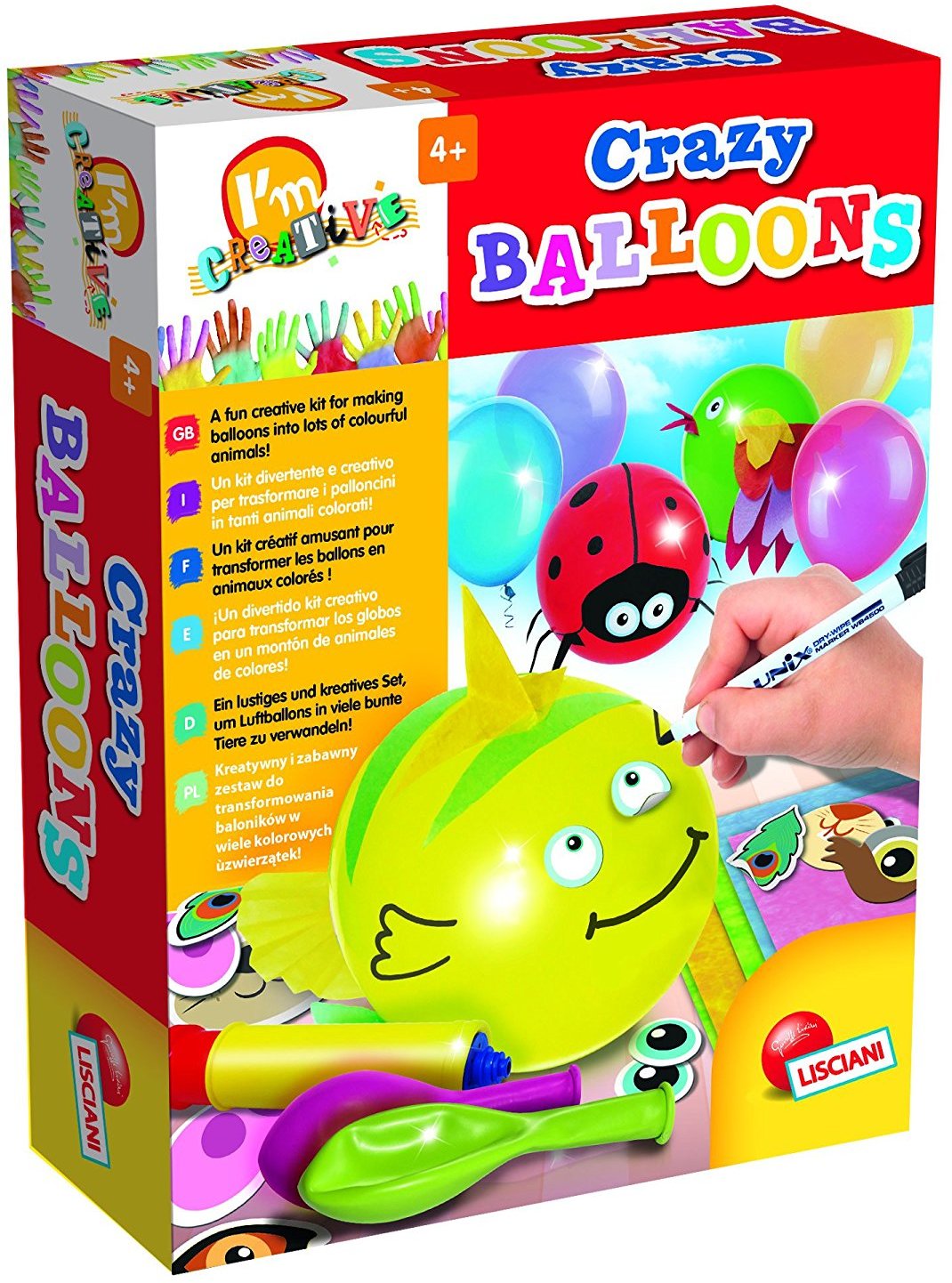 Lisciani 47697 - Crazy Balloons kreatives Set, um Luftballons