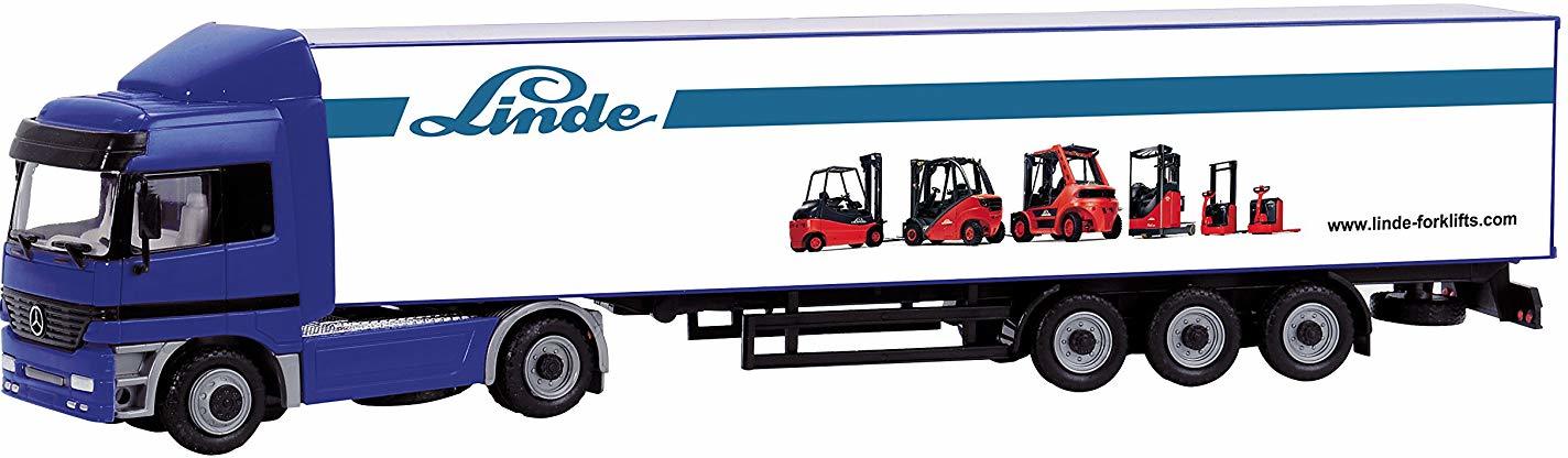 Dickie-Spielzeug 203747000 - Sattelschlepper, Actros Transporter