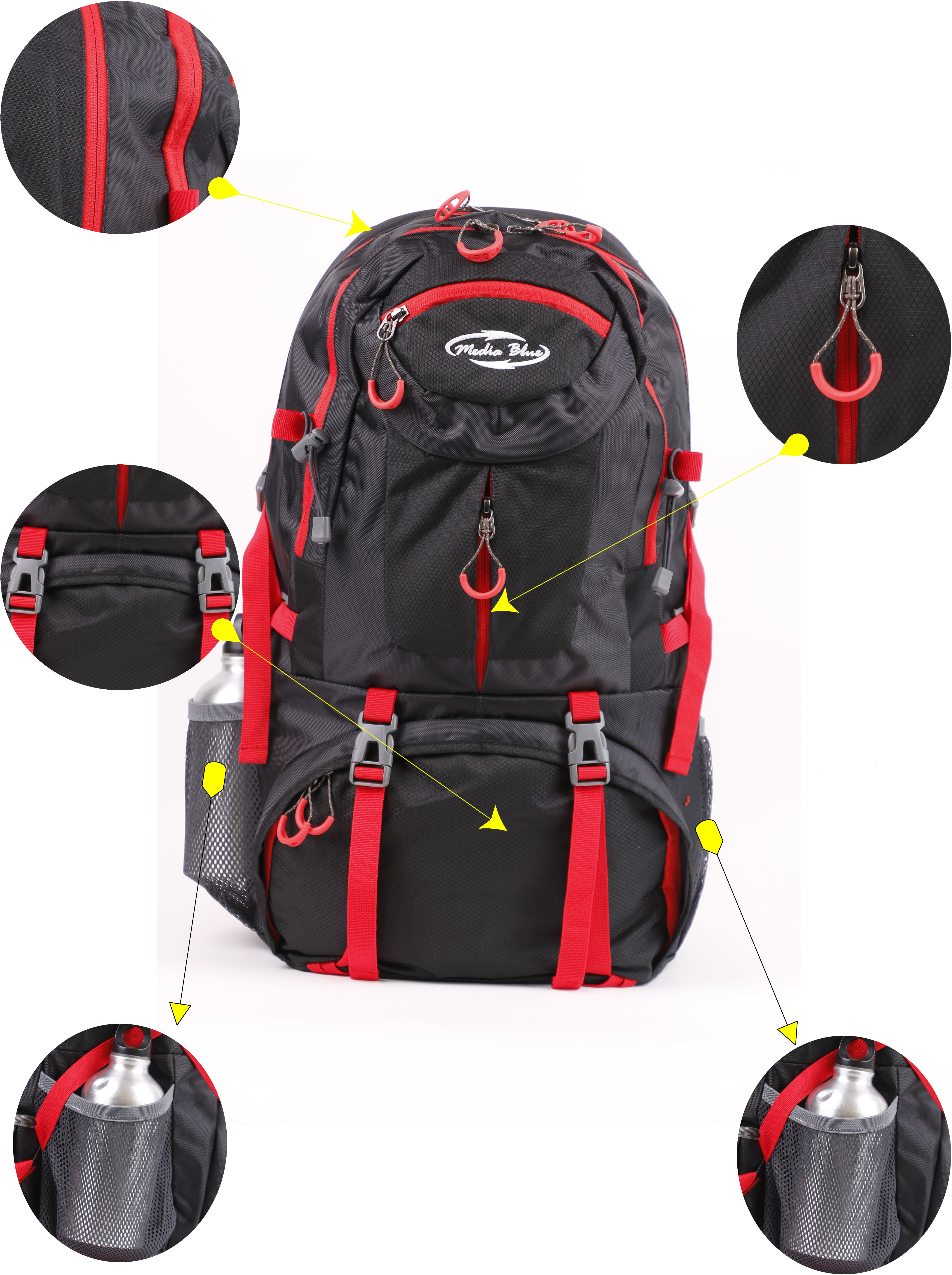 45 Liter Erwachsene Wanderrucksack Trekkingrucksack Rucksack Verschidene Farben