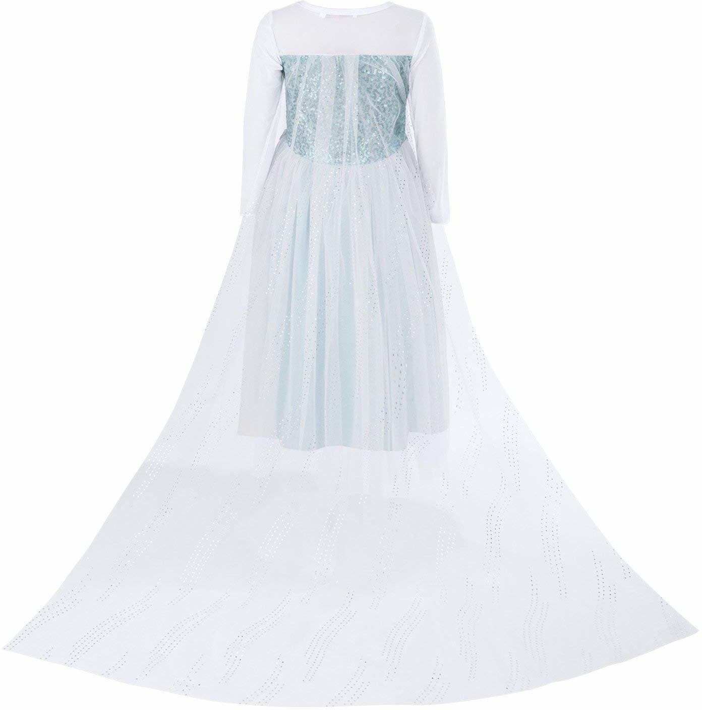 Katara 1842-400 - Aschenputtel Eisprinzessin Königin Elsa Mädchen Ball Festkleid, Inklusive Diadem