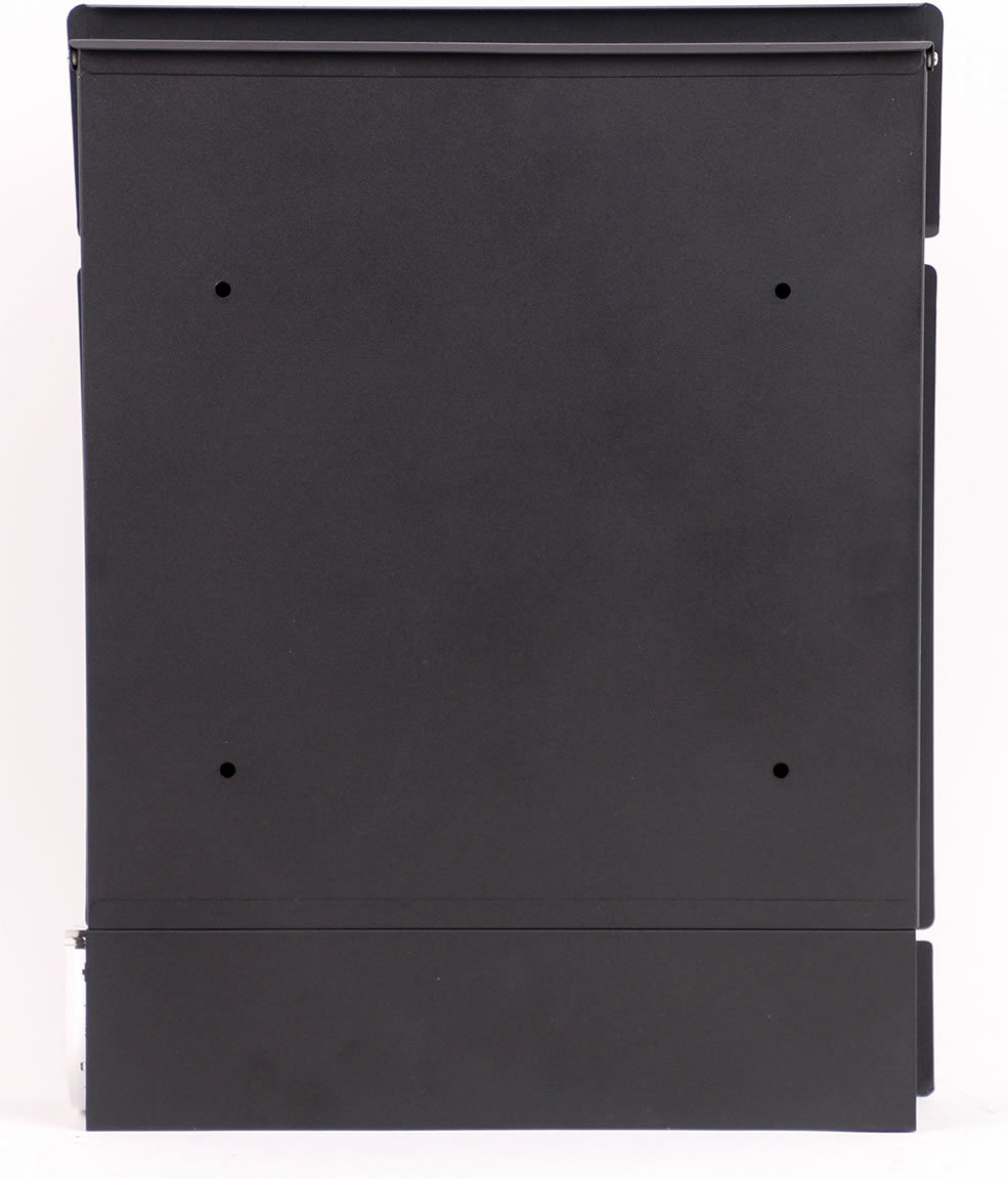 Briefkasten mit Edelstahlapplikation 44,5x35x9,5 cm, matt-schwarz